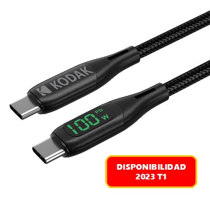 Cable Kodak USB C a USB C 1M ULTRA 100W display